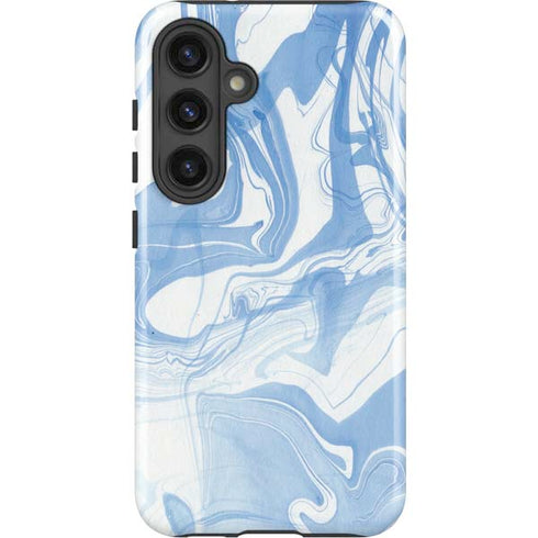 Blue Marbling Galaxy S24 Plus Impact Case